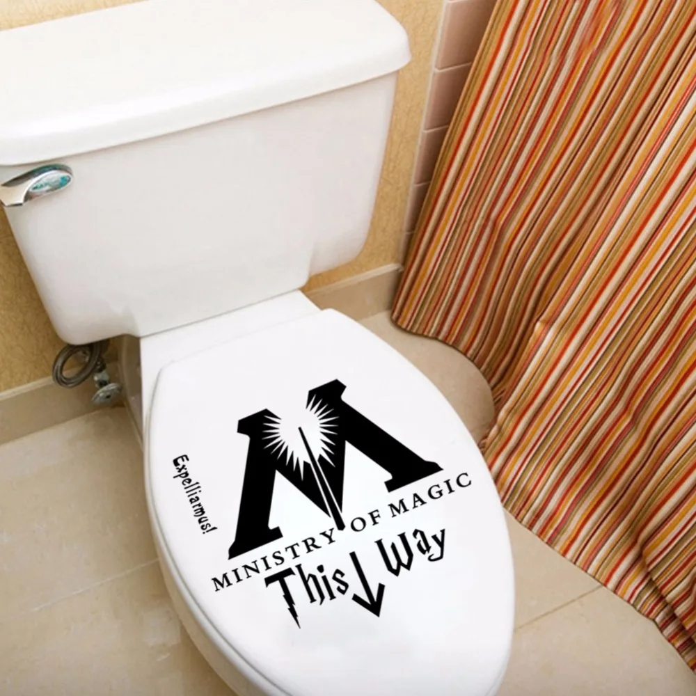 Ministry of Magic This Way Toilet Vinyl Decal vinilo Harry Potter ...