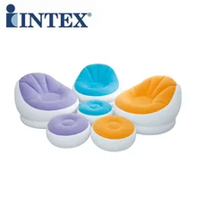 INTEX 68572 104*109*71 см/64*28 см Флокирование один надувной диван-комбинация ленивый диван для отдыха кресло с электрическим насосом