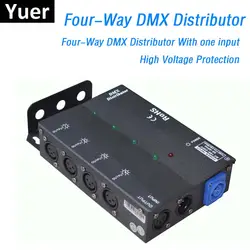 DMX512 свет прожекторов разделитель усилителя сигнала 4 способ DMX распределитель КТВ свет этапа усилитель сигнала Великобритания/США/ЕС/АС Plug