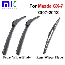 Front And Rear Wiper Blades For Mazda CX-7 2007 2008 2009 2010 2011 2012 Windshield Windscreen Rubber Wiper Auto Car Accessories