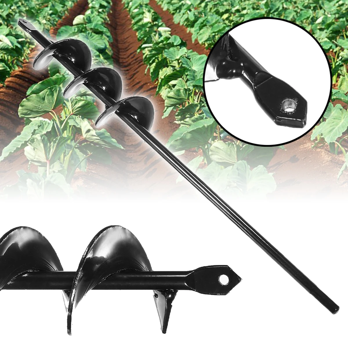 Yard Garden Earth Land Digging Hole Tool Drill Bit Farm Planting Auger Digging Spiral Bit For Electric Cordless Drill 4.6cm*37cm