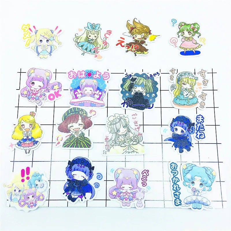 38 PCS Anime all kinds of girls Stickers Crafts And Scrapbooking stickers book Student label Decorative sticker DIY Stationery