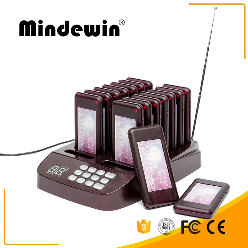 Лучшая цена Mindewin ресторанная козловая система 16 вызовов беспроводная для
