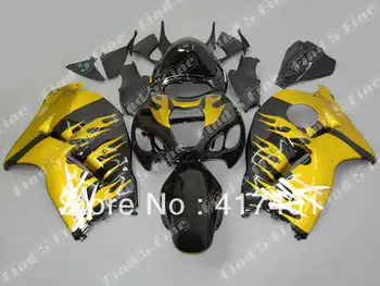 

golden flame black for Hayabusa GSXR1300 96-07 GSX R1300 GSXR 1300 GSX-R1300 96 97 98 99 00 01 02 03 04 05 06 07 ABS fairing