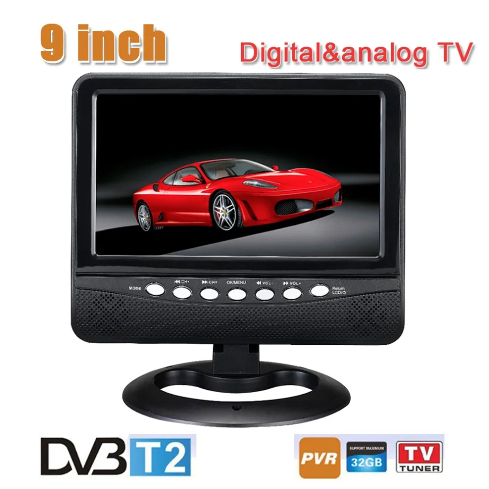9 inch 16:9 TFT DVBT2/DVBT Digital & Analog Mini led Portable Car TV ...