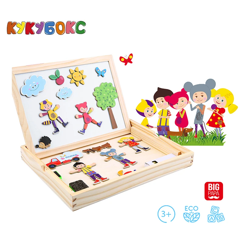 Kukutiki Cartoon Puzzle Drawing Learning Board Puzzles for