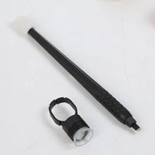 Одноразовые, для микрообработки ручка 18U Перманентный макияж машина ручка брови татуировки ручка медицинская упаковка прилагается губка чашки