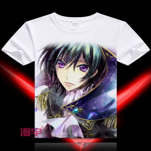 Style 7 Coolprint Футболка с изображением в Стиле Аниме Code Geass Lelouch of the футболки восстание мульти-стиль Lelouch Lamperouge Косплэй motivs Аниме футболки - Цвет: Style 7