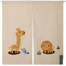 Хлопок и лен мультфильм художественная дверь детская комната занавеса половина тени занавески сельская вышивка перегородки занавески