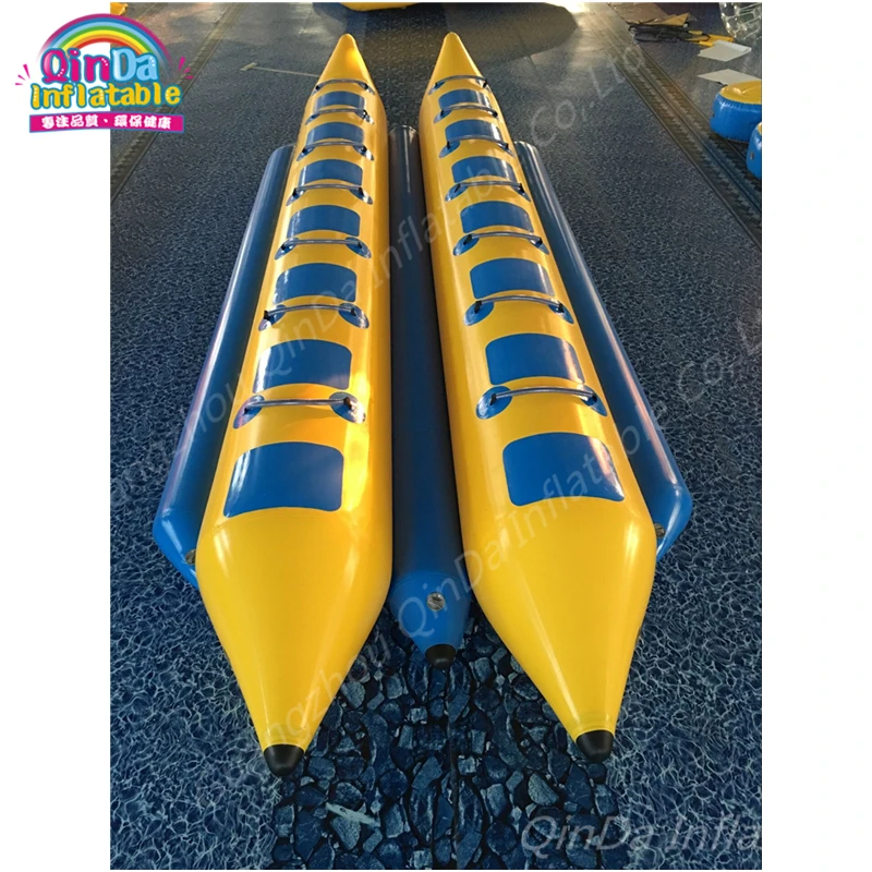 Giant 0.9mm PVC inflatable banana kayak boat,double fishing sport jet