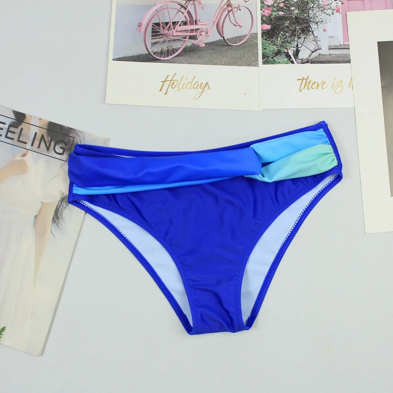 2018 Gradual blue Bikini Set Bandeau swimsuit swimsuits women summer 2018 HTB10SvAXxrvK1RjSszeq6yObFXaY - 2018 Gradual blue Bikini Set Bandeau swimsuit swimsuits women summer 2018