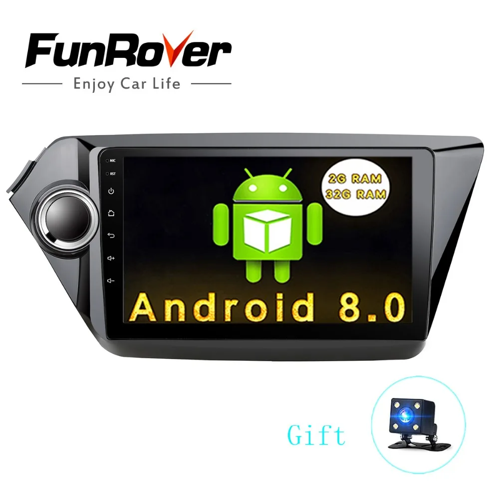

FUNROVER 2G+32G 9" Android 8.0 Car multimedia GPS Navigation for Ka K2 RIO rio 2 din Car dvd radio Player Stereo Wifi usb video
