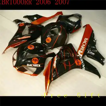 

100% Mold+ NEW Orange For CBR1000RR 2006-2007 CBR 1000 1000RR CBR1000 RR Red black 06 07 2006 2007 Fairing Kit