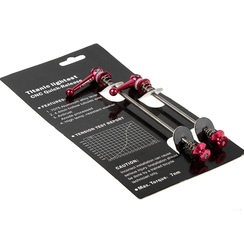 

AEST CNC Titanium Axle, Alu Alloy 7075 CNC Machined Handle Road MTB Bike Bicycle Cycling Quick Release QR Skewe 5 Colors