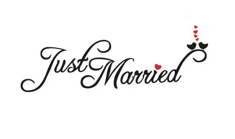 Just Married Quotes Stunning Just Married Quality Vinyl Black Wall Sticker Sentences Love Just Married Quotes Best Just Married Quality Vinyl Black Wall Sticker Sentences Love