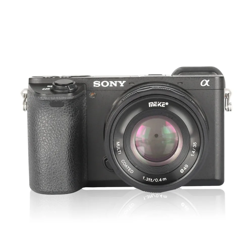 Meike 35 мм f1.4 ручной фокус объектив для Sony E-mount A7II A6000 A7/Fuji x mount/Canon EOS-M M6 M50/M4/3 беззеркальная камера+ APS-C