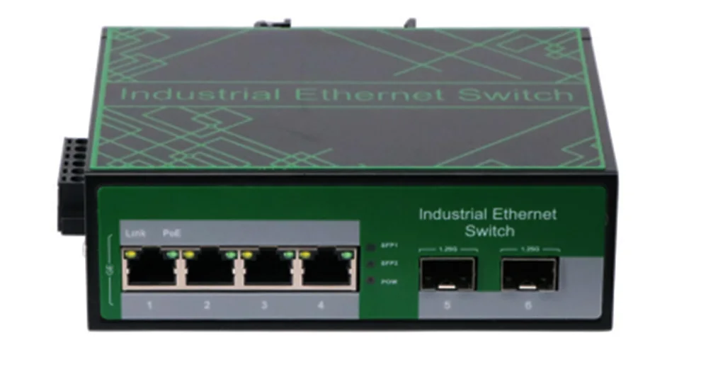 Промышленный Коммутатор Ethernet 10/100/1000 м сетевой сигнал усиленный din-рейка Тип 4 порта Ethernet 2 волокна