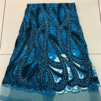 

VILLIEA Velvet Net Embroidered Nigerian Lace Fabric Latest Dubai French Tulle Lace High Quality African Lace Fabric With Stones