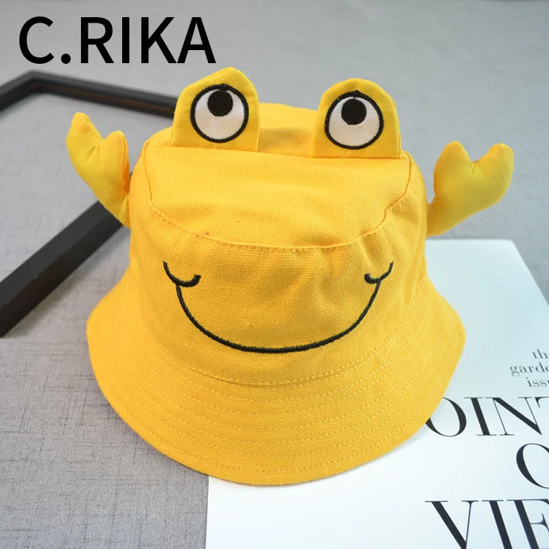 

Unisex Child Baby Cartoon Cotton Bucket Hat Hip Hop Fisherman Cap Bob Solid Outdoor Beach Hat Boy Girl Kids Child Panama