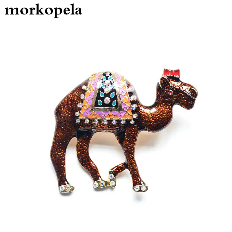 

Morkopela Camel Enamel Pin Animal Brooches For Women Scarf Clip Vintage Brooch Accessories Broach