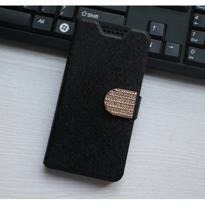 Кожаный флип-чехол для Xiaomi mi 4 mi 4 mi 4W mi 4 W, чехол, Блестящий Алмазный кошелек, сумка для телефона, чехол для Xiaomi mi 4C 4i X9 Funda - Цвет: Black Do