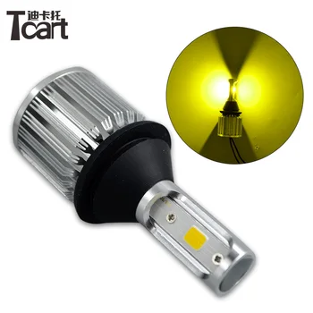 

Tcart 2pcs New PY21W 1156 Car LED Turn Signal Lights Auto COB Bulbs Yellow Signaling Lamps For Mitsubishi Outlander 3 2013-2015