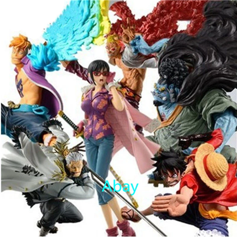 6 ワンピースモンキー D ルフィジンベエdonquixoteドフラミンゴマルコ喫煙しぎしぎpvcアクションフィギュアおもちゃ箱 8cm16cm J47 Null Aliexpress