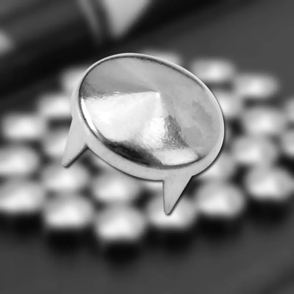 Оптовая продажа 100 шт./лот серебристые металлические круглые конические шпильки