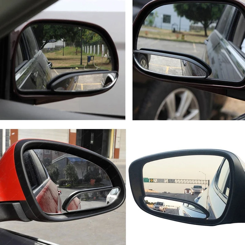 1 Pair RearView Car Mirror Adjustable Wide Angle View Blind Spot Exterior Mirror