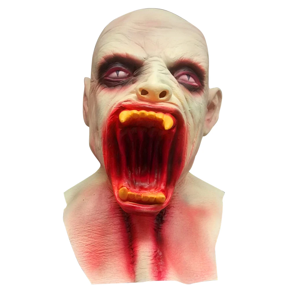

1PC Horror Zombie Mask Zombie Scary Horrible Cosplay Props Accessories Full Face Mask for Party Halloween Fancydress Decorating