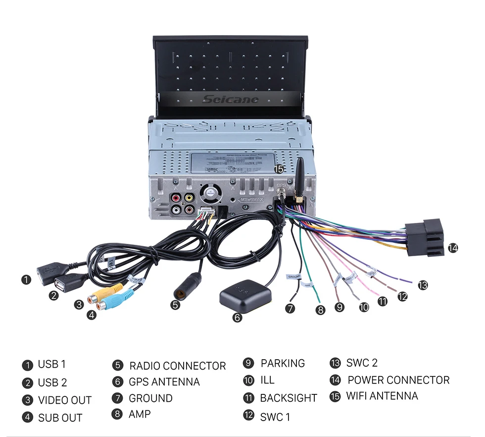 Clearance Seicane Universal 1 DIN Android 6.0 Car GPS Multimedia Navi Stereo Player for Nissan QASHQAI/X-TRAIL TOYOTA COROLLA Hyundai Kia 25