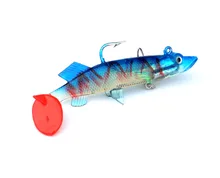 HOT mixed colors 14cm 33g Sardines lead fishing lure 3D eyes soft lure hook shape sardine fishing lure