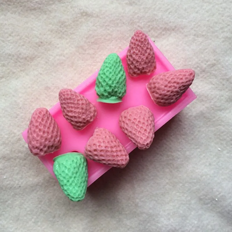 3D Stereo Strawberry Mold Cake Decorating Tool baking Chocolate Mould Craft Art Soap Making Silicone Mold