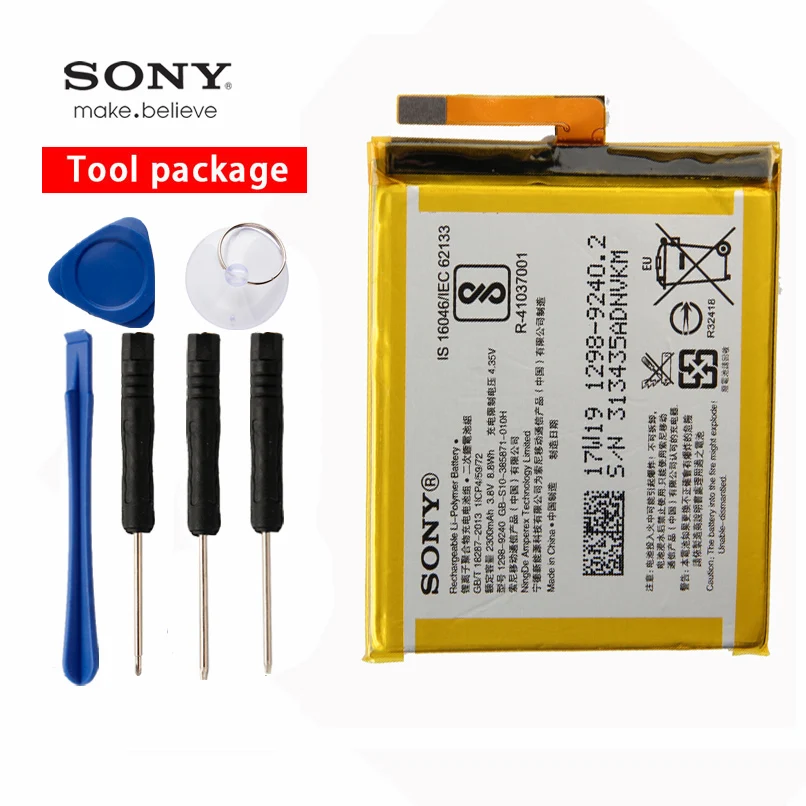 Оригинальный аккумулятор большой емкости Sony для SONY Xperia XA F3112 F3111 F3313 F3116 E5 F3115 LIS1618ERPC