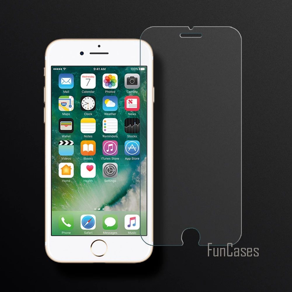 Новое закаленное стекло для iPhone 7 8 Защитная пленка экрана Apple 2.5D закругленные