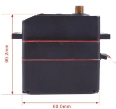 Spring Digital Big RC Servo 23T JR S8466M 33kg166g WAll Metal Gears and Double Bearings title=