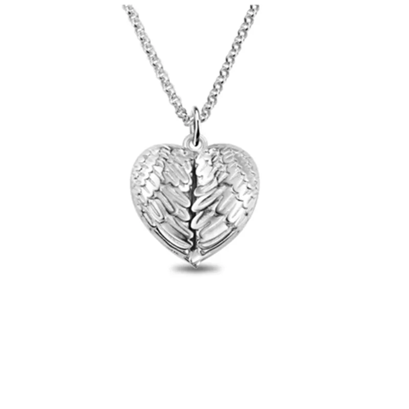 Lovty Angel Wings Сердце на заказ фото кулон ожерелье для женщин Длинная цепочка ожерелье s персонализированные пользовательские фото ювелирные изделия подарок