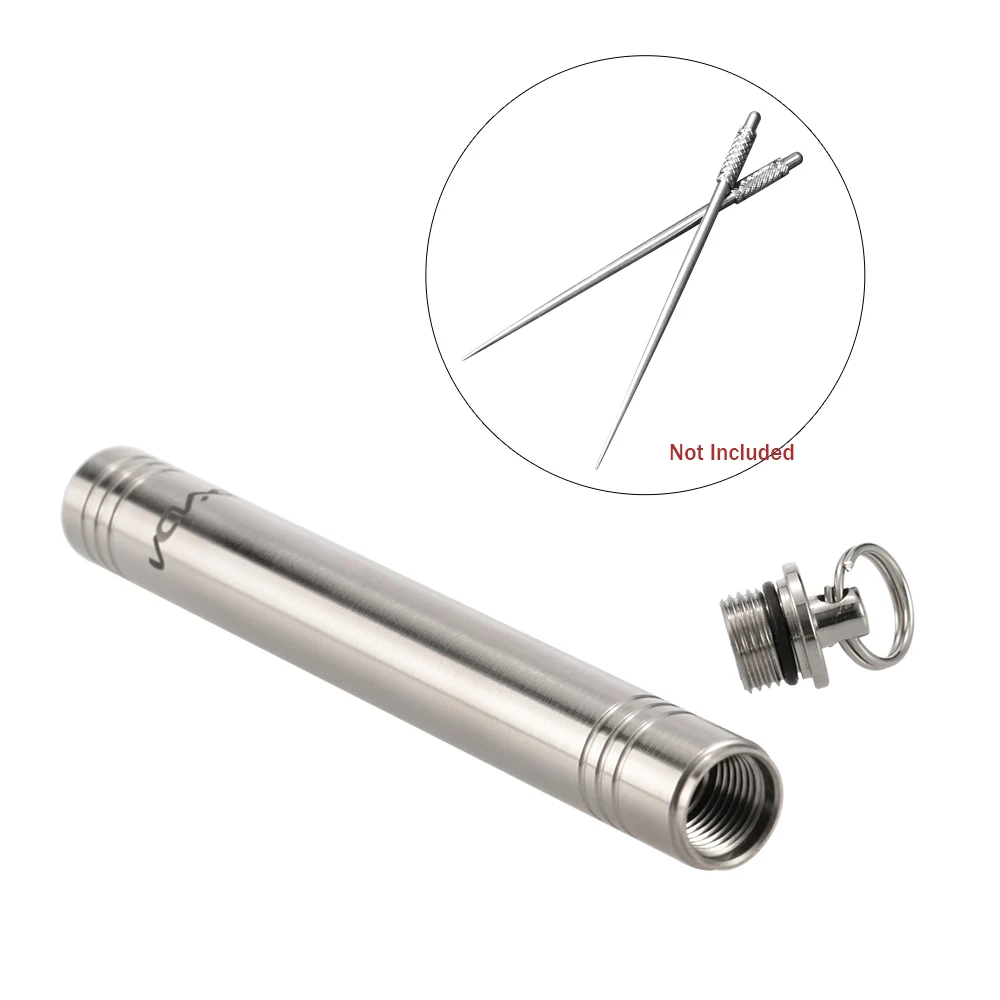 Lixada Titanium Toothpick Holder Case Container Waterproof Pocket
