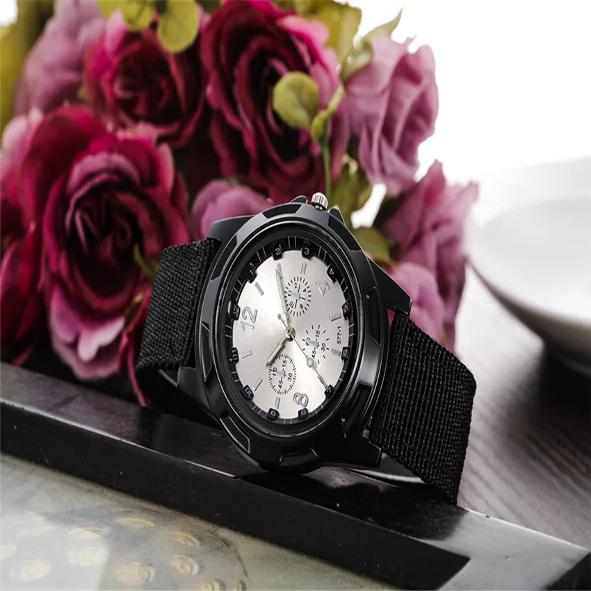 

Fashion Gemius Army Racing Force Military Sport Men Officer Fabric Band Watch Free shipping #240717