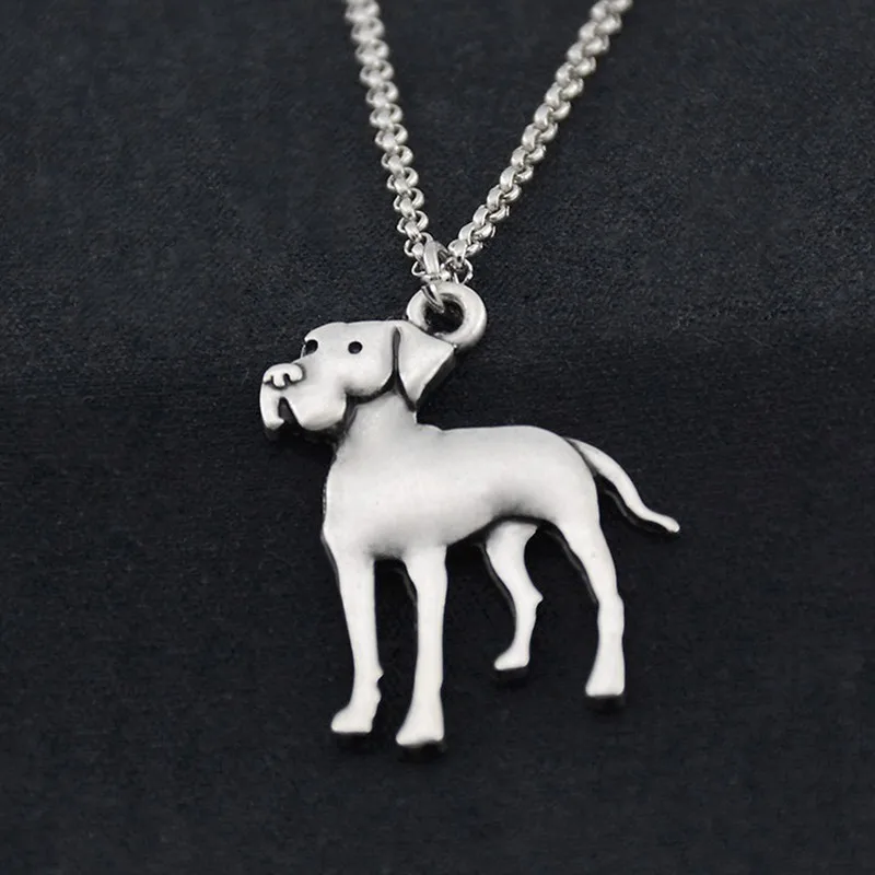Ретро 3D Great Dane длинное ожерелье богемные собаки Готический брелок Аниме Kolye лучшие подарки ожерелье s для женщин мужчин ювелирные изделия Чокер