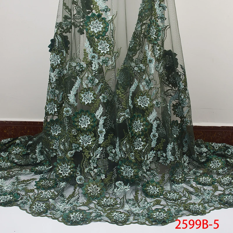 

Luxury Fashion Handmade Beads Lace 2019 Latest Lemon Green Tulle Lace Fabric with Beads African Nigerian Lace Fabric APW2599B