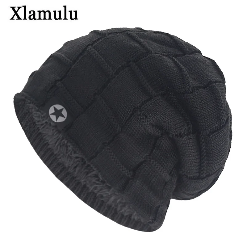 Xlamulu высокое качество Skullies Beanies шерстяные вязанные шапки женские зимние шапки для мужчин шапка мужская шапка Gorro капот Женская бини шапки