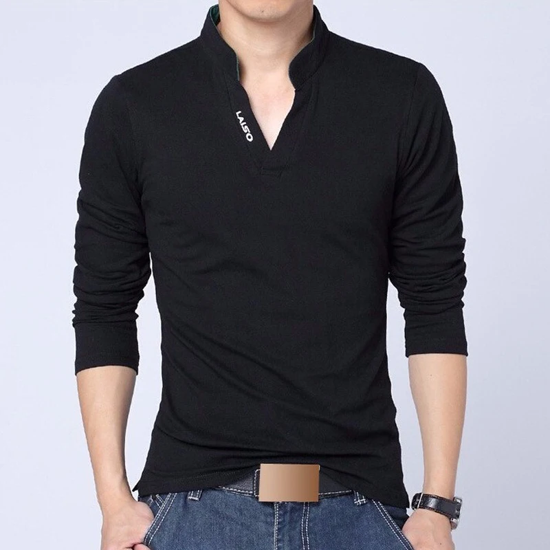 Men Polo Shirt Mens Long Sleeve Solid Polo Shirts Camisa Polos Masculina 2017 Casual cotton Plus