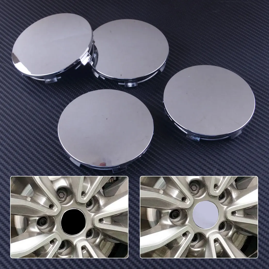 

4pcs 83mm Silver Car ABS Wheel Center Cover Hub Cap Decorative Fit for Chevrolet Avalanche Tahoe