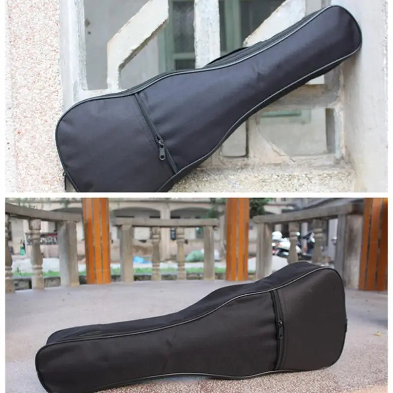 SLADE 23 Inch Black Portable Ukulele Bag Soft Case Gig Cotton Waterproof Bag Single Shoulder Backpack Padded Musical Instrument