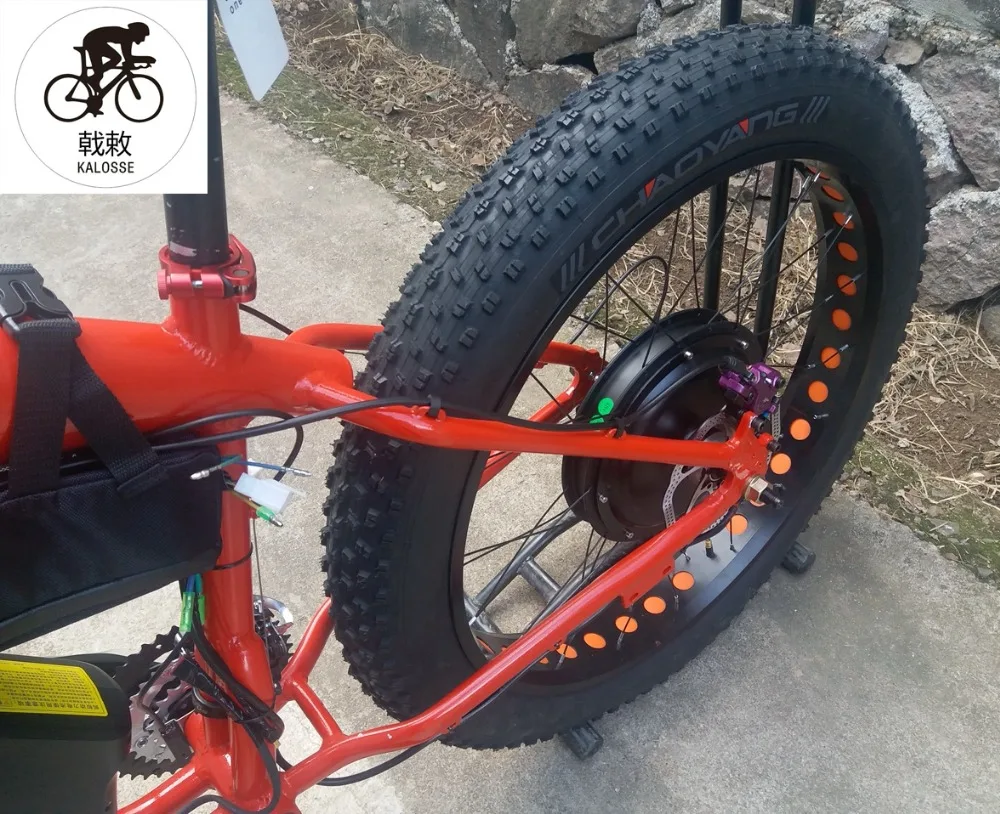 Clearance Kalosse  48V 1000W Adults E bikes  Hydraulic brake   26*4.0 Beach bicycle  electric snow bike  electric  bike  27 speed 4