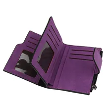 2016 New Fashion,Wallet Women PU Leather Mini Purse Grind Magic Bifold High Quality Wallets Card Holder bolsa feminina