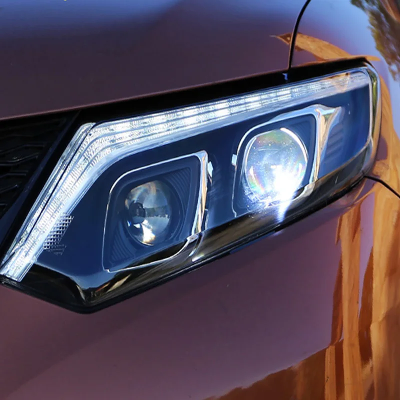 KOWELL Автомобиль Стайлинг для Nissan X-Trail фары- для X-Trail светодиодный фар DRL Объектив Двойной Луч H7 Ксеноновые bi Xenon
