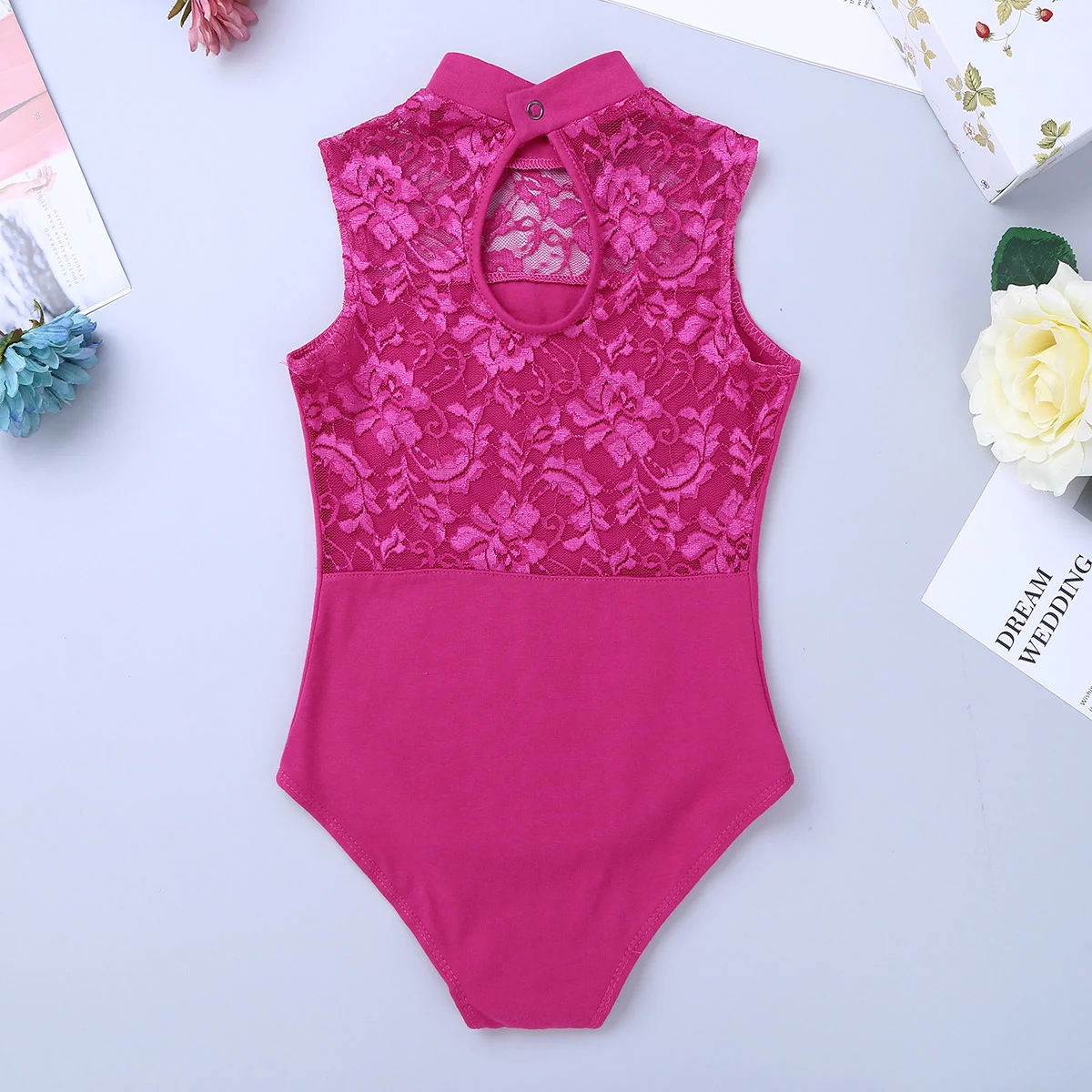 

iiniim Kids Girls Ballet Tutu Dresses Turtle Neck Lace Back Ballerina Dance Class Costumes Gymnastics Leotard Bodysuit for Girls