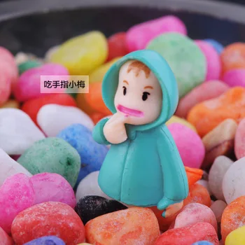 

Moss micro wave landscape ornaments resin toy raincoat xiaomei DIY lovely creative furnishing articles